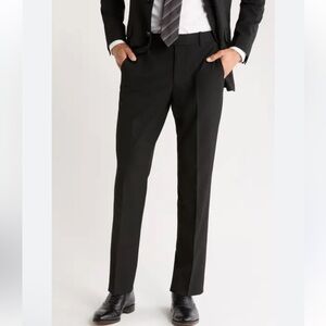 NORDSTROM RACK Suit Separates Black Suit Pants Size 40X32 Flat Front Business